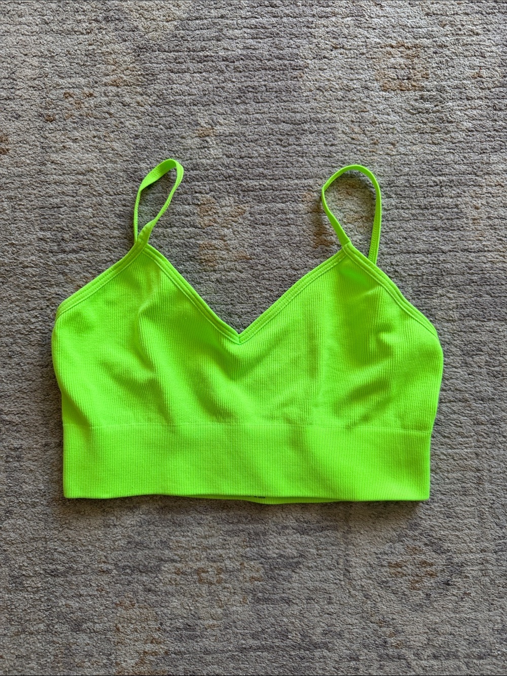 Wilfred Neon Green Seamless V-Neck Bralette